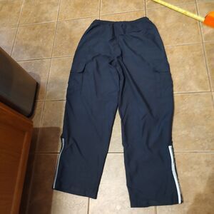 Aeropostale Track Pants Men's Sz M Navy Blue Lined Drawstring Windbreaker
